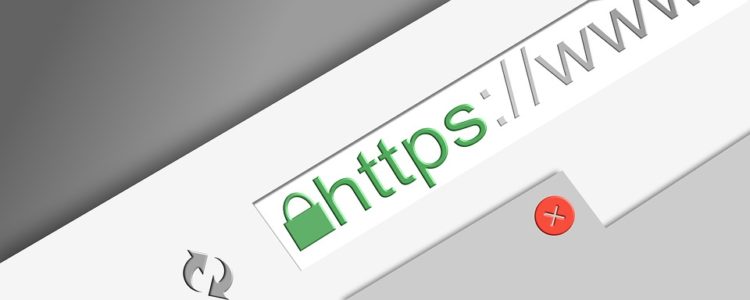 A website address bar showing the HTTPS protocol at the start of the website address