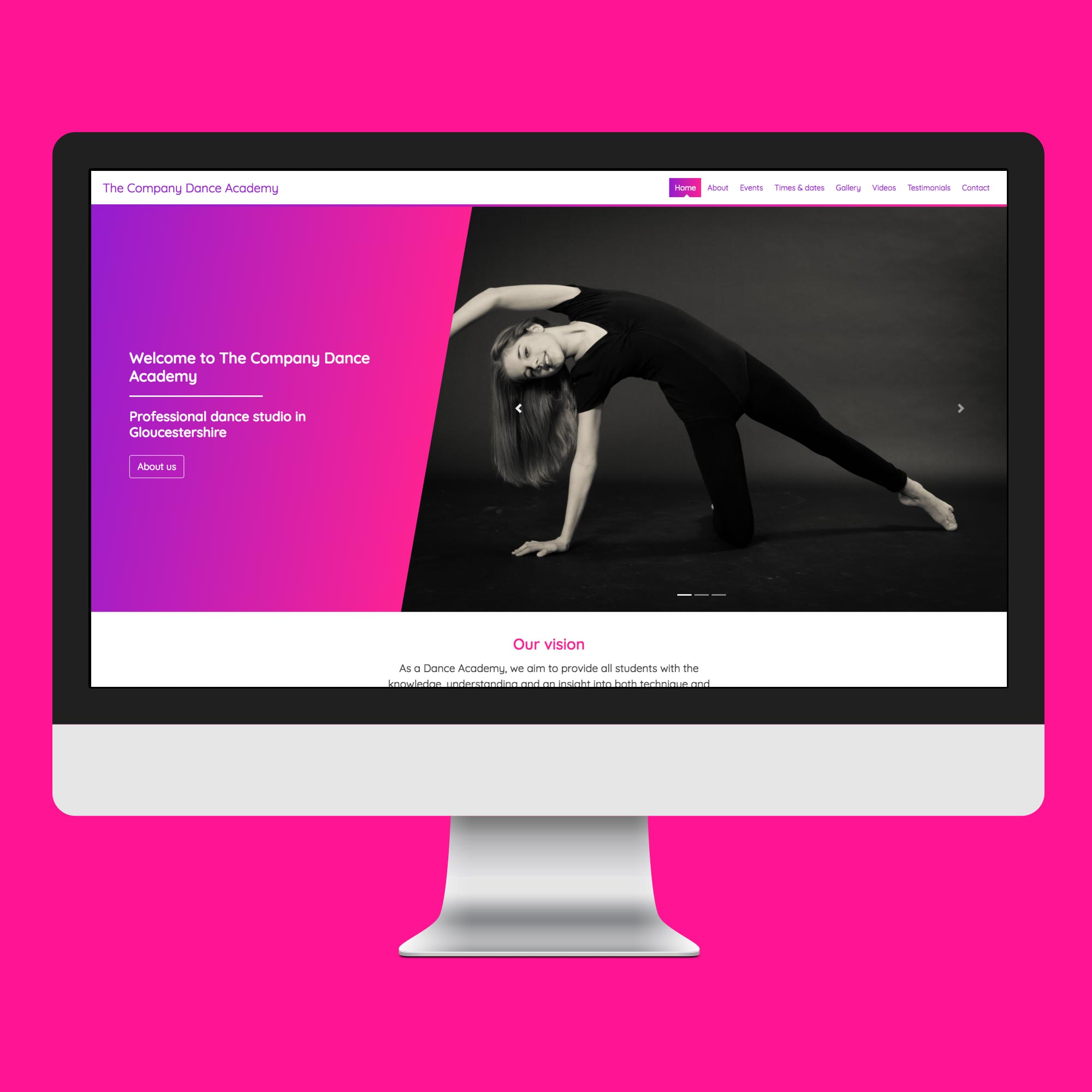 The Company Dance Academy website